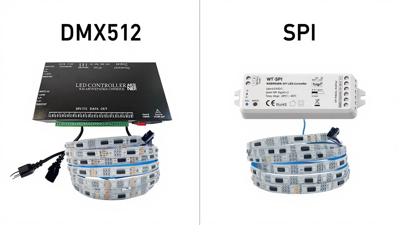 DMX512 Addressable LED Strip vs SPI Addressable LED Strip