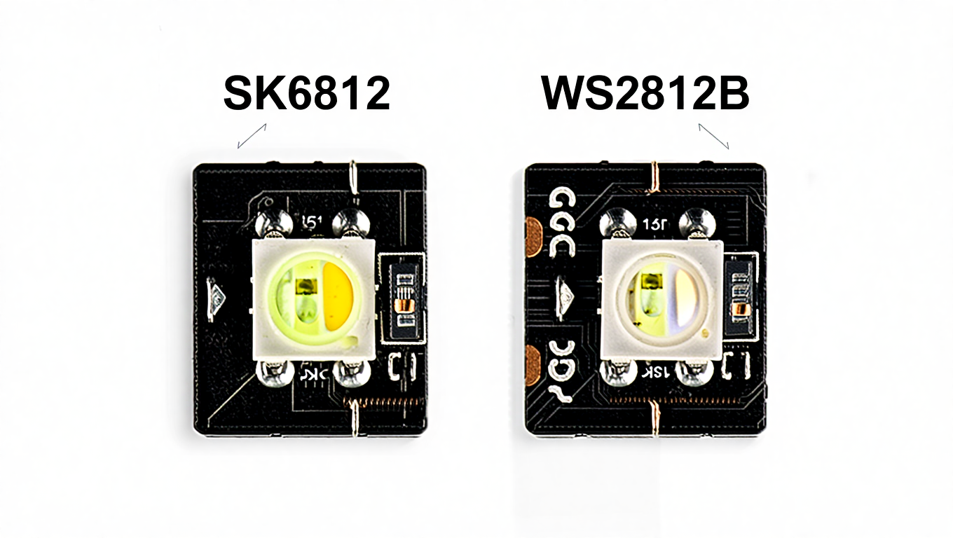 SK6812 vs WS2812B 