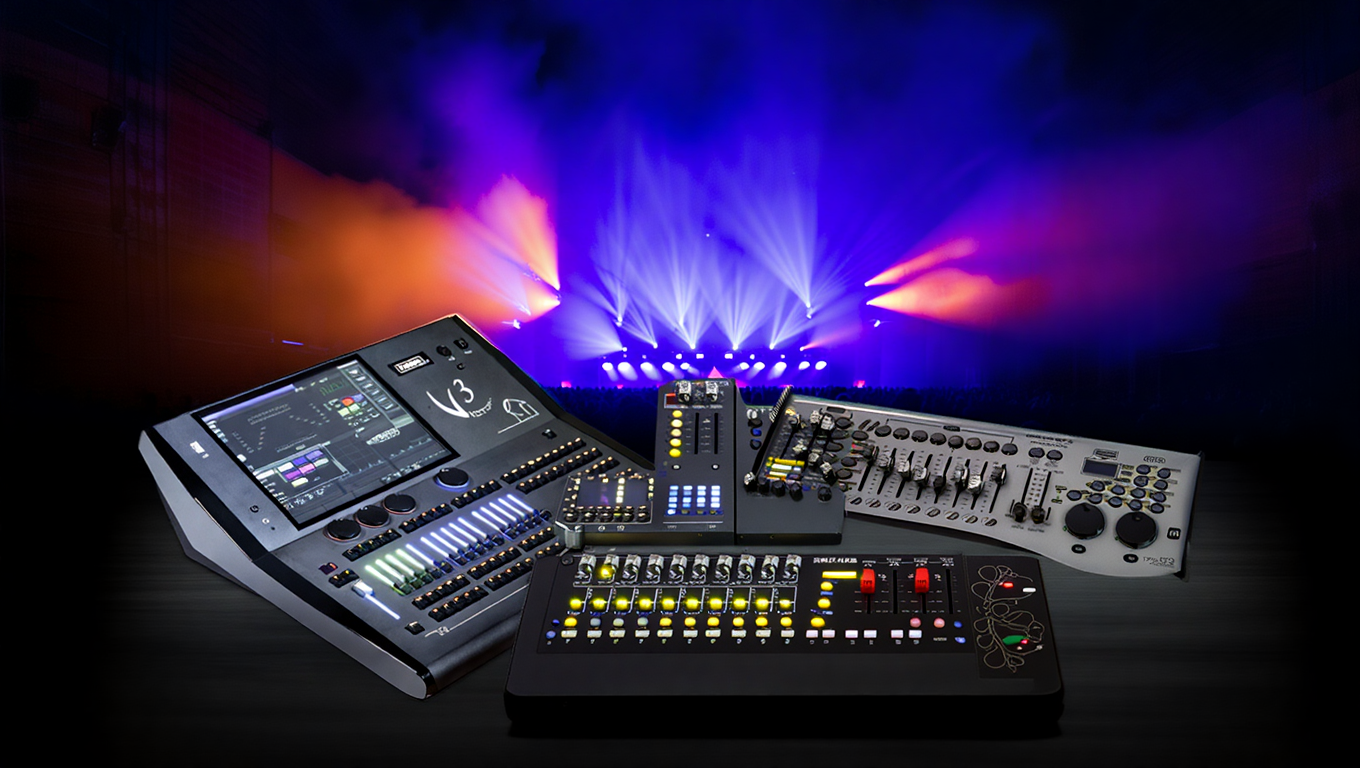 create a image for this title Everything You Need to Know About DMX512 Control